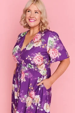 Lorraine Designs Casual Dresses | Fit & Flare Dresses*Marley Antique Purple Floral Dress