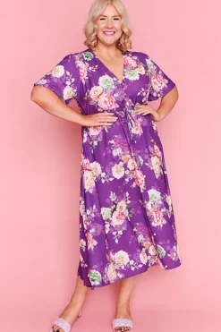 Lorraine Designs Casual Dresses | Fit & Flare Dresses*Marley Antique Purple Floral Dress