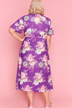 Lorraine Designs Casual Dresses | Fit & Flare Dresses*Marley Antique Purple Floral Dress
