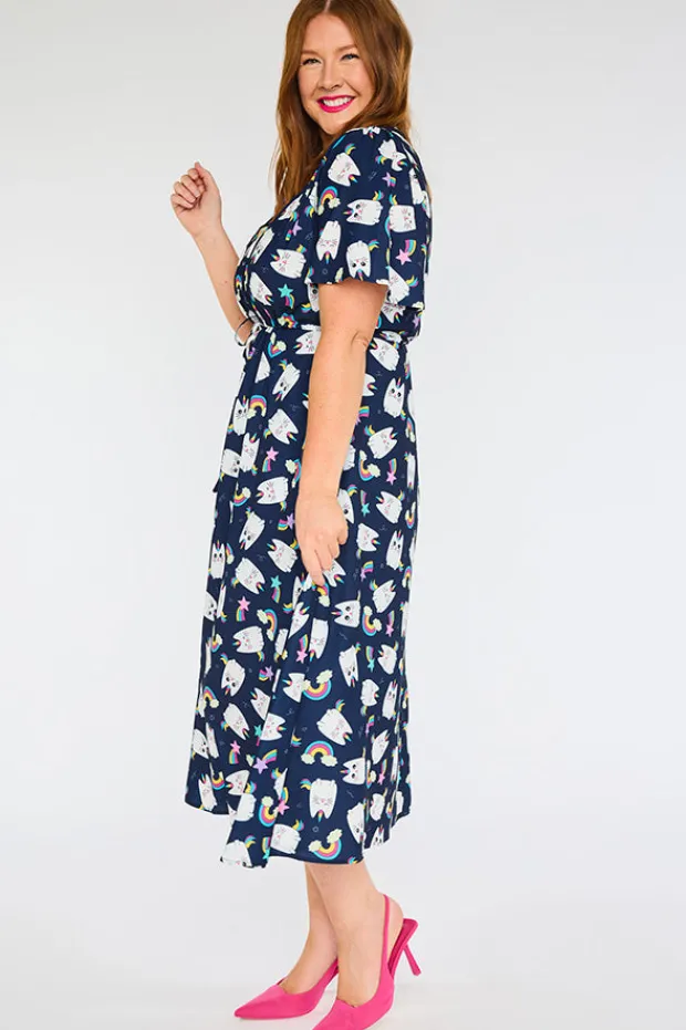 Lorraine Designs Casual Dresses | Fit & Flare Dresses*Marley Caticorns Navy Dress