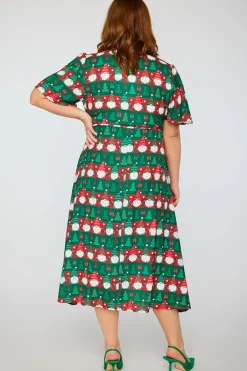 Lorraine Designs Fit & Flare Dresses | Midi Dresses*Marley Christmas Gnomes Dress
