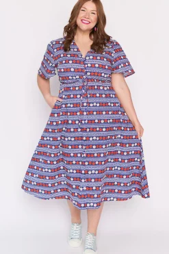 Lorraine Designs Casual Dresses | Fit & Flare Dresses*Marley Cotton Adoring Apples Dress