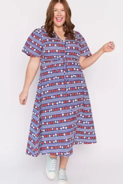 Lorraine Designs Casual Dresses | Fit & Flare Dresses*Marley Cotton Adoring Apples Dress