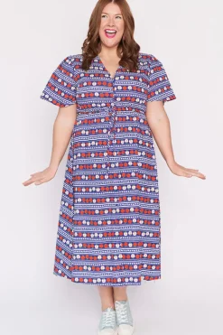 Lorraine Designs Casual Dresses | Fit & Flare Dresses*Marley Cotton Adoring Apples Dress
