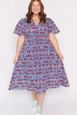 Lorraine Designs Casual Dresses | Fit & Flare Dresses*Marley Cotton Adoring Apples Dress