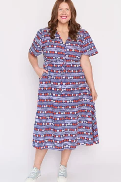 Lorraine Designs Casual Dresses | Fit & Flare Dresses*Marley Cotton Adoring Apples Dress