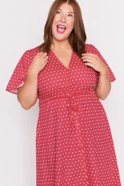 Lorraine Designs Casual Dresses | Fit & Flare Dresses*Marley Cotton Cherry Spot Dress