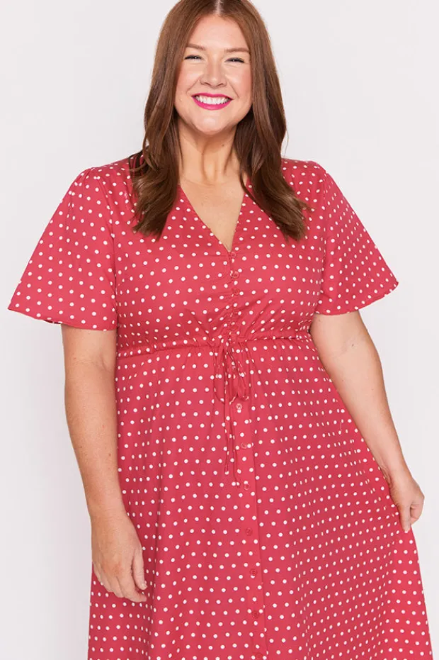 Lorraine Designs Casual Dresses | Fit & Flare Dresses*Marley Cotton Cherry Spot Dress
