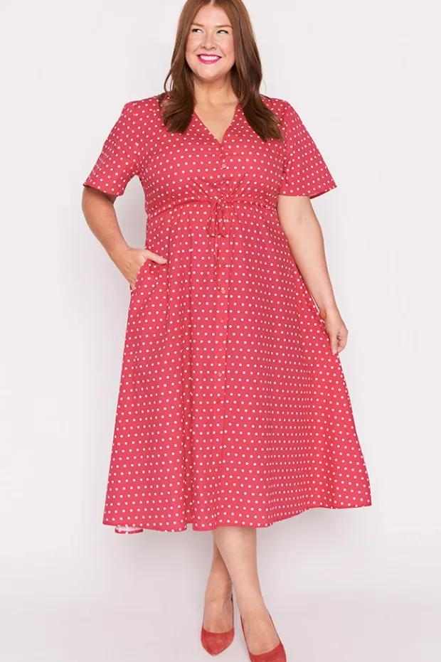 Lorraine Designs Casual Dresses | Fit & Flare Dresses*Marley Cotton Cherry Spot Dress