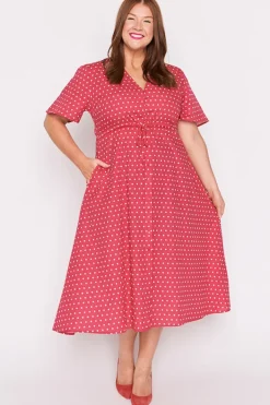 Lorraine Designs Casual Dresses | Fit & Flare Dresses*Marley Cotton Cherry Spot Dress