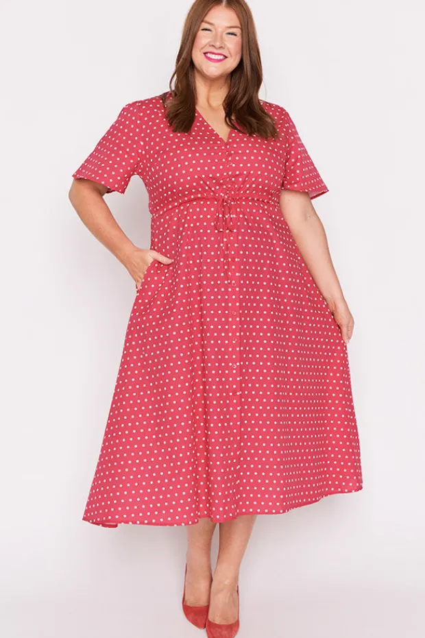 Lorraine Designs Casual Dresses | Fit & Flare Dresses*Marley Cotton Cherry Spot Dress