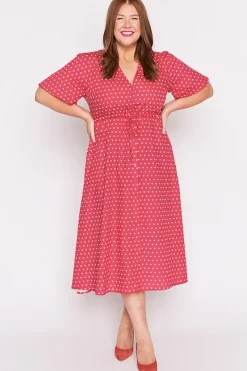 Lorraine Designs Casual Dresses | Fit & Flare Dresses*Marley Cotton Cherry Spot Dress