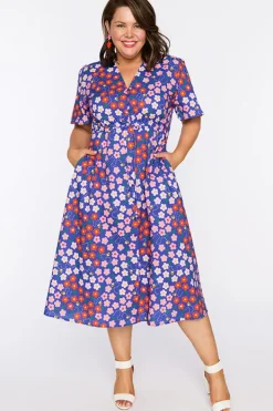 Lorraine Designs Casual Dresses | Fit & Flare Dresses*Marley Cotton Cute Daisy Bee Dress