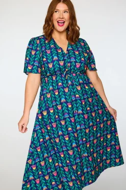 Lorraine Designs Casual Dresses | Fit & Flare Dresses*Marley Eucalyptus Buds Dress