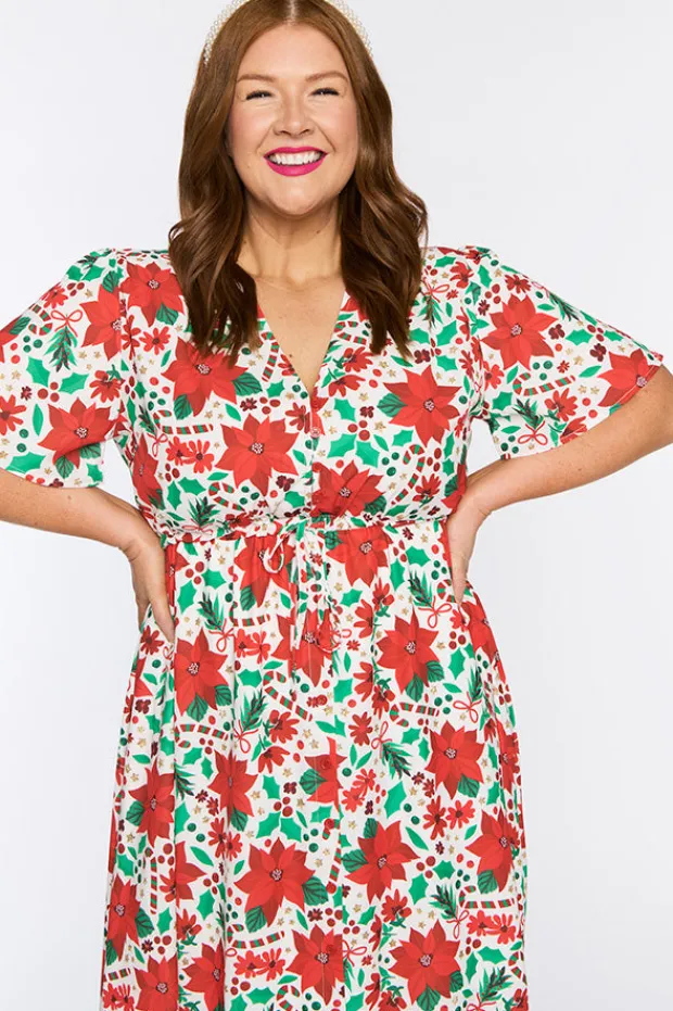 Lorraine Designs Casual Dresses | Fit & Flare Dresses*Marley Flowers Of Christmas Dress