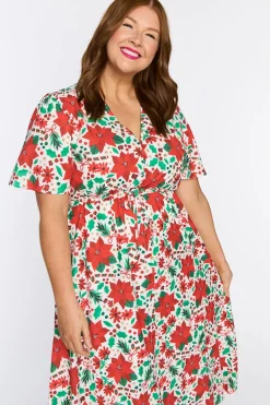 Lorraine Designs Casual Dresses | Fit & Flare Dresses*Marley Flowers Of Christmas Dress
