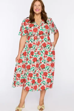 Lorraine Designs Casual Dresses | Fit & Flare Dresses*Marley Flowers Of Christmas Dress