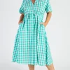 Lorraine Designs Casual Dresses | Fit & Flare Dresses*Marley Gingham Jade Dress