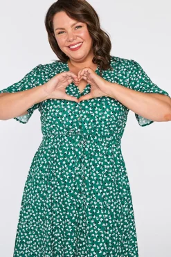 Lorraine Designs Casual Dresses | Fit & Flare Dresses*Marley Green Floral Dress