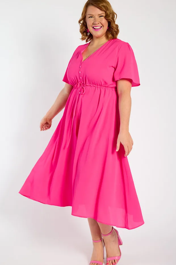 Lorraine Designs Casual Dresses | Fit & Flare Dresses*Marley Hot Pink Dress