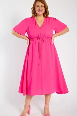 Lorraine Designs Casual Dresses | Fit & Flare Dresses*Marley Hot Pink Dress