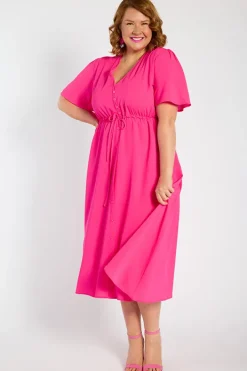 Lorraine Designs Casual Dresses | Fit & Flare Dresses*Marley Hot Pink Dress