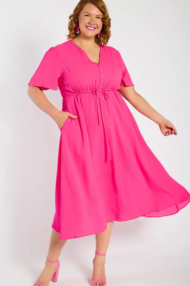 Lorraine Designs Casual Dresses | Fit & Flare Dresses*Marley Hot Pink Dress
