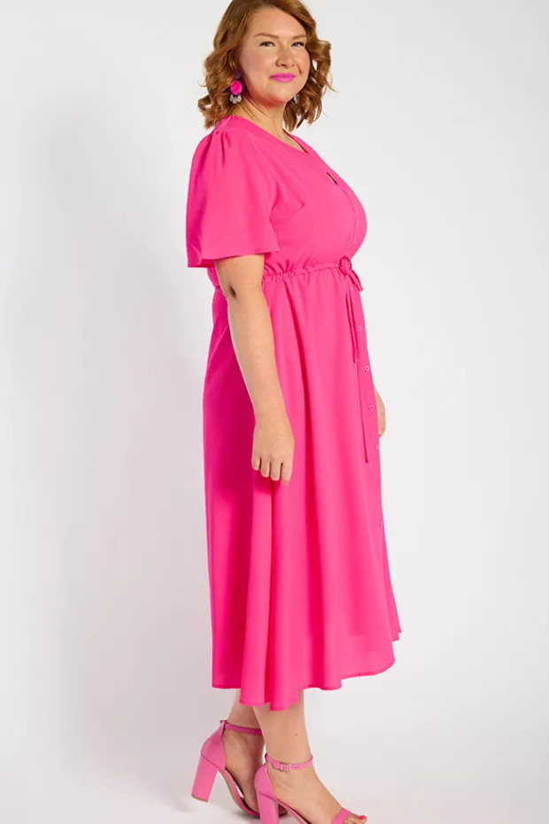 Lorraine Designs Casual Dresses | Fit & Flare Dresses*Marley Hot Pink Dress