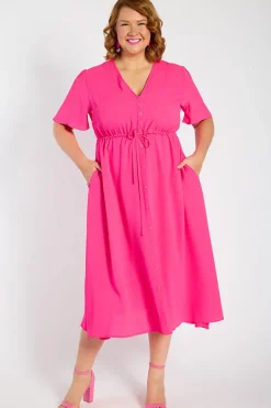 Lorraine Designs Casual Dresses | Fit & Flare Dresses*Marley Hot Pink Dress