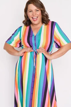 Lorraine Designs Casual Dresses | Midi Dresses*Marley Kelly Stripe Dress