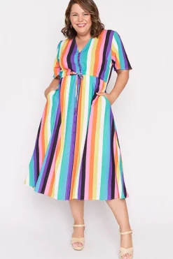 Lorraine Designs Casual Dresses | Midi Dresses*Marley Kelly Stripe Dress
