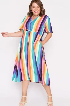 Lorraine Designs Casual Dresses | Midi Dresses*Marley Kelly Stripe Dress