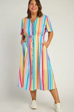 Lorraine Designs Casual Dresses | Fit & Flare Dresses*Marley LPD Candy Stripe Dress