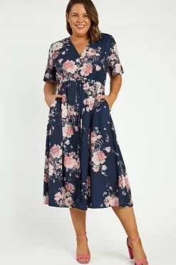 Lorraine Designs Midi Dresses | Casual Dresses*Marley Navy Floral Dress