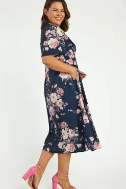 Lorraine Designs Midi Dresses | Casual Dresses*Marley Navy Floral Dress