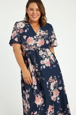 Lorraine Designs Midi Dresses | Casual Dresses*Marley Navy Floral Dress