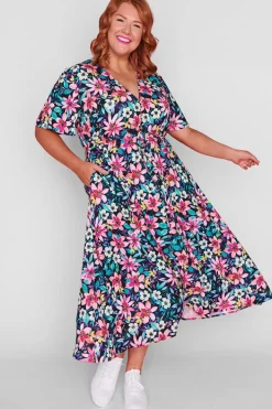 Lorraine Designs Casual Dresses | Fit & Flare Dresses*Marley Neon Bloom Dress