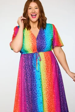 Lorraine Designs Casual Dresses | Fit & Flare Dresses*Marley Ombre Leopard Dress