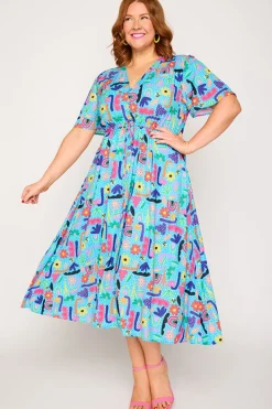 Lorraine Designs Casual Dresses | Fit & Flare Dresses*Marley Shine Bright Dress