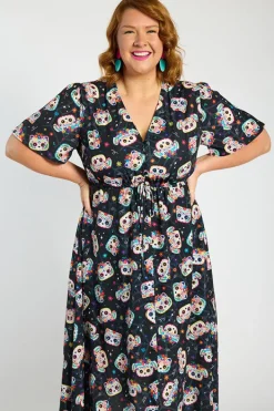 Lorraine Designs Casual Dresses | Fit & Flare Dresses*Marley Sugar Skull Pets Dress