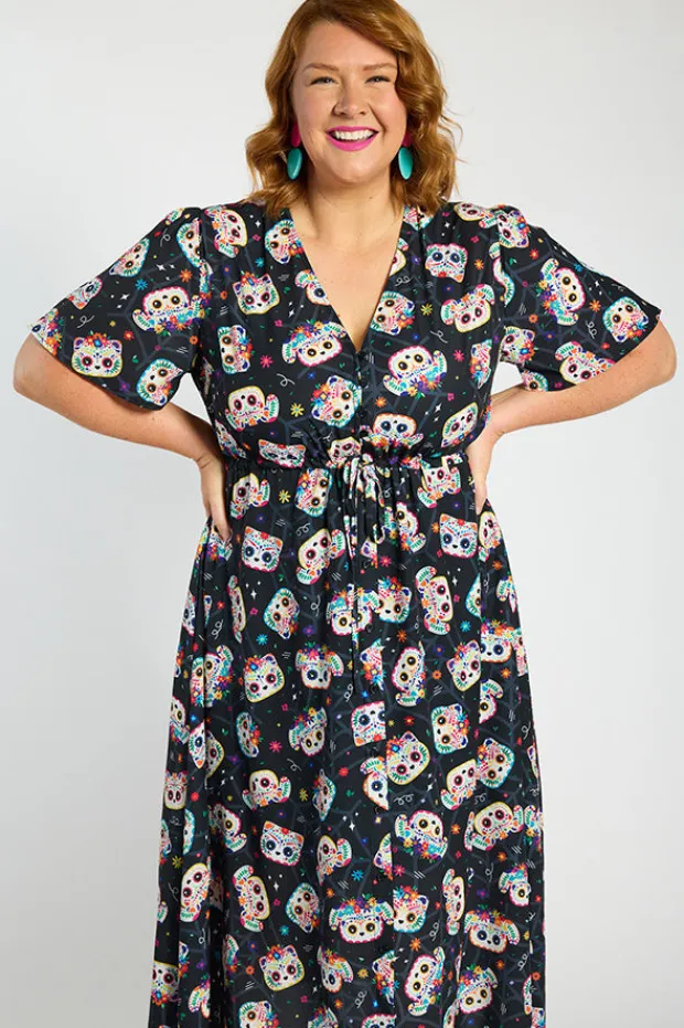 Lorraine Designs Casual Dresses | Fit & Flare Dresses*Marley Sugar Skull Pets Dress