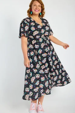 Lorraine Designs Casual Dresses | Fit & Flare Dresses*Marley Sugar Skull Pets Dress