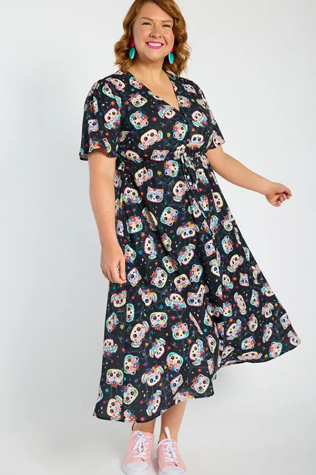 Lorraine Designs Casual Dresses | Fit & Flare Dresses*Marley Sugar Skull Pets Dress