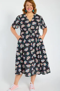 Lorraine Designs Casual Dresses | Fit & Flare Dresses*Marley Sugar Skull Pets Dress
