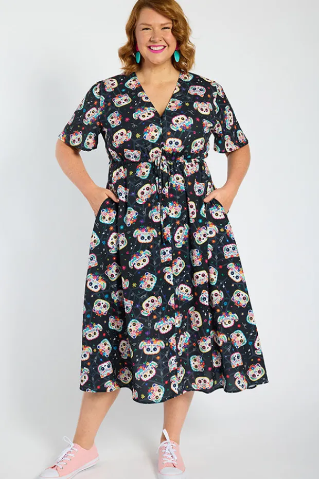 Lorraine Designs Casual Dresses | Fit & Flare Dresses*Marley Sugar Skull Pets Dress
