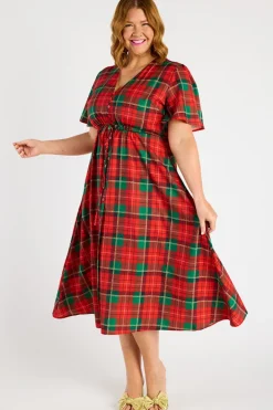 Lorraine Designs Casual Dresses | Fit & Flare Dresses*Marley Tartan Christmas Dress