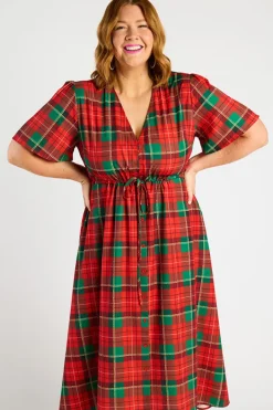 Lorraine Designs Casual Dresses | Fit & Flare Dresses*Marley Tartan Christmas Dress
