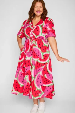 Lorraine Designs Casual Dresses | Fit & Flare Dresses*Marley Watermelon Stack Dress