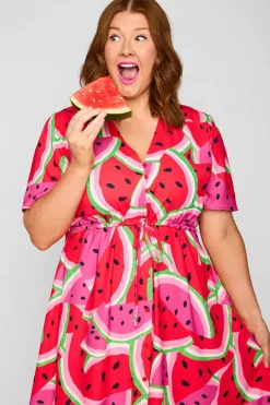 Lorraine Designs Casual Dresses | Fit & Flare Dresses*Marley Watermelon Stack Dress