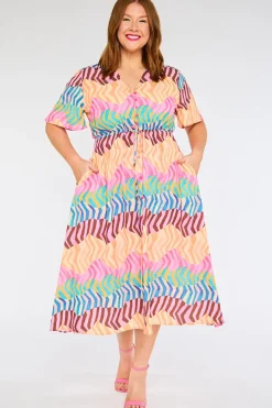 Lorraine Designs Casual Dresses | Fit & Flare Dresses*Marley Zig Zag Zebra Dress